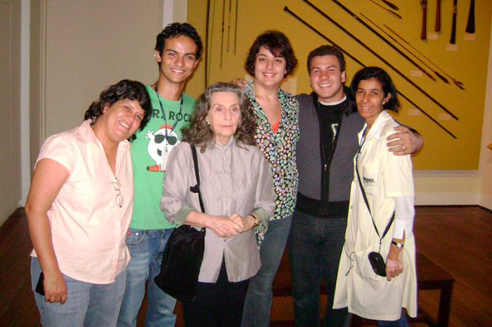 Equipe do SEMU na inauguração da exposição permanente da Sala de Etnologia Indígena: Edina Martins, Luiz Gustavo Fernandes, Thereza Baumann, Sabrina Damasceno, Bruno Silva e Marilene Alves