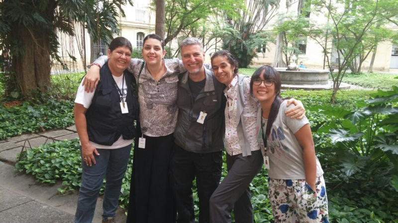 A equipe da Seção de Museologia em 2015, quando a Thaís retorna como servidora pública